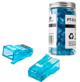 100x-wtyk-zlacze-koncowka-rj45-przelotowe-pass-through-rj-45-100szt-wtyczki