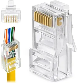 100-x-wtyki-zlacza-koncowki-przelotowe-kat-5e-rj45-8p8c-5e-rj-45-100-sztuk