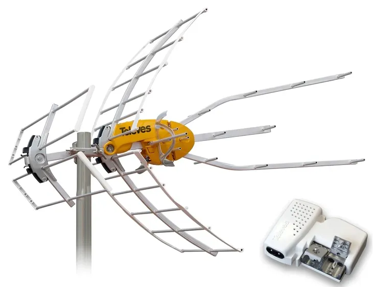 Antena TV Naziemna DVB-T2 Televes Ellipse MiX Combo UHF VHF Wzmacniacz 38dB