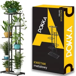 Zdjęcie produktu KWIETNIK METALOWY 6-POZIOMWY PIĘTROWY STOJAK NA DONICZKI ROŚLINY KWIATY
