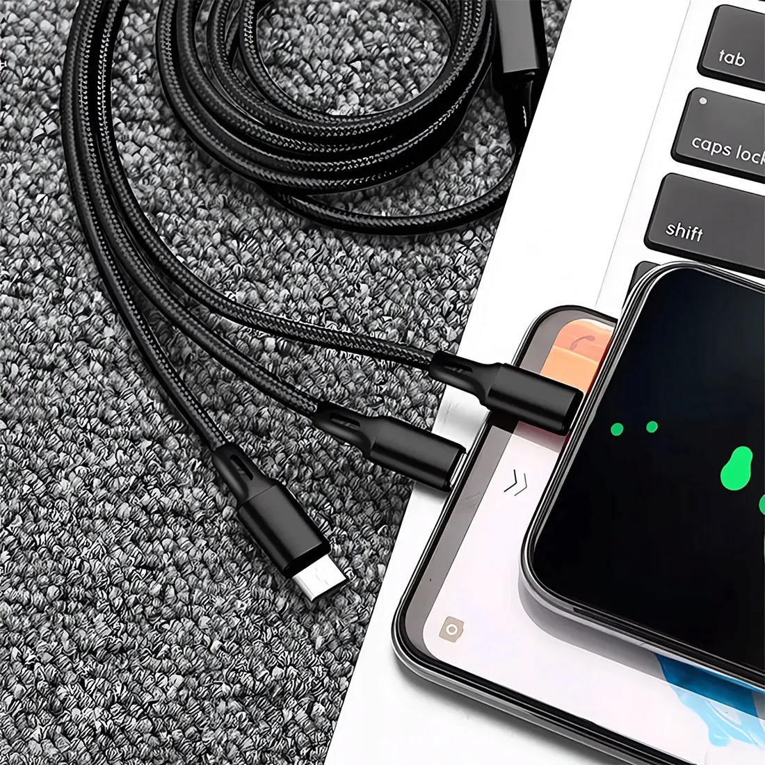 transmiter-bluetooth-fm-mp3-audio-bt-kabel-usb-3w1-lightning-micro-usb-c-stan-nowy