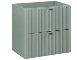 zielona-szafka-pod-umywalke-60-cm-wiszaca-ryflowane-fronty-2-szuflady-mdf