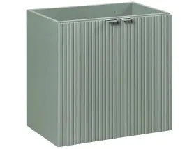 zielona-szafka-pod-umywalke-60-cm-wiszaca-ryflowane-fronty-2-drzwi-mdf