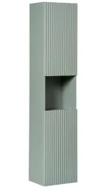 zielona-szafka-lazienkowa-140-cm-slupek-wysoki-ryflowany-2-x-drzwi-polka