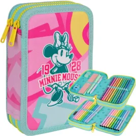 coolpack-piornik-szkolny-dwukomorowy-wyposazenie-kredki-flamastry-minnie