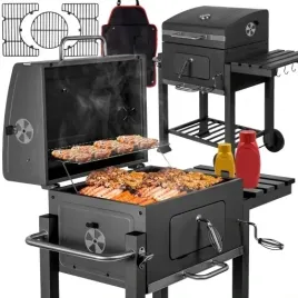 duzy-grill-ogrodowy-weglowy-zamykany-zeliwny-ruszt-regulowany-polki-fartuch