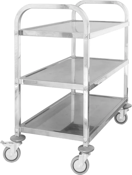 WÓZEK KELNERSKI 3-PÓŁKOWY NIERDZEWNY 85X45X90 CM GASTRONOMICZNY TECHNICA