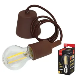 lampa-wiszaca-kabel-loft-e27-1m-brazowy-zarowka-led-e27-8w-4000k