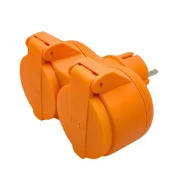 rozgaleznik-gniazdo-elektryczne-z-klapka-2x2p-z-unishuko-ip44-pomaranczowy