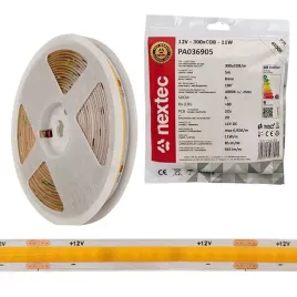 tasma-led-cob-12v-pasek-5m-11w-m-935lm-m-4000k-barwa-neutralna-ip20-nextec