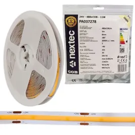 tasma-led-cob-24v-5m-11w-m-990lm-m-3000k-ciepla-ip20-wewnetrzna-nextec