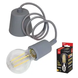 lampa-wiszaca-kabel-loft-e27-1m-szary-zarowka-led-e27-8w-4000k