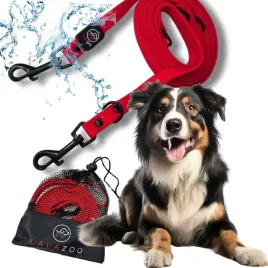 linka-treningowa-regulowana-przepinana-smycz-wodoodporna-pvc-10m-red