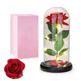 wieczna-roza-w-szkle-led-swiecaca-prezent-dzien-babci-walentynki-okazja