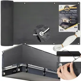 oslona-na-balkon-97percent-szara-na-taras-plot-mata-balkonowa-z-okuciami-1x7m