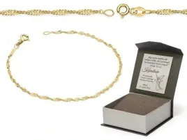 zlota-bransoletka-diamentowana-333-singapur-19-cm