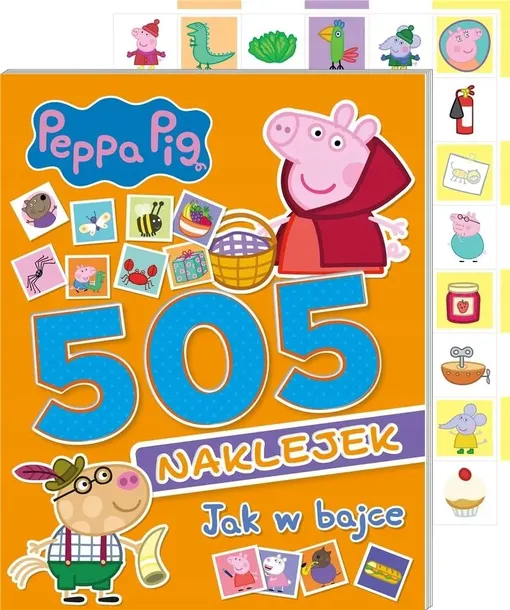 ŚWINKA PEPPA PIG 505 Naklejek Naklejki Zagadki Zadania Jak w Bajce