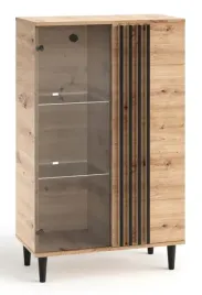witryna-luna-80-cm-dab-artisan-czarne-lamele