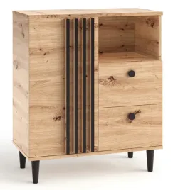 komoda-l1-z-lamelami-szuflady-nozki-artisan-czarny