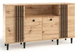 komoda-160-l4-z-lamelami-na-nozkach-artisan-czarny