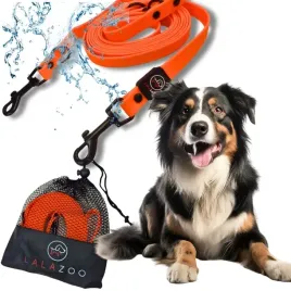 linka-treningowa-regulowana-przepinana-smycz-wodoodporna-pvc-10m-orange