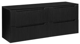 czarna-szafka-pod-umywalke-z-blatem-160-cm-wiszaca-ryflowane-fronty-4s