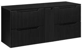 czarna-szafka-pod-umywalke-z-blatem-140-cm-wiszaca-ryflowane-fronty-1d4s