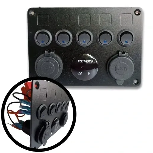 panel-ladowarka-usb-zapalniczki-przelaczniki