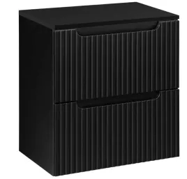 czarna-szafka-pod-umywalke-z-blatem-50-cm-wiszaca-ryflowane-fronty-szuflady