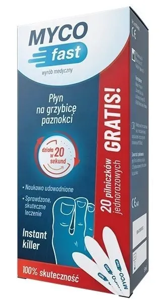 MYCOFSAT Płyn na grzybicę paznokci 5 ml + 20 sztuk pilniczków