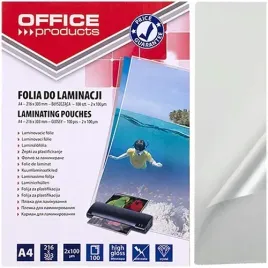 folia-do-laminowania-blyszczaca-a4-office-products-2x100mm-100-sztuk