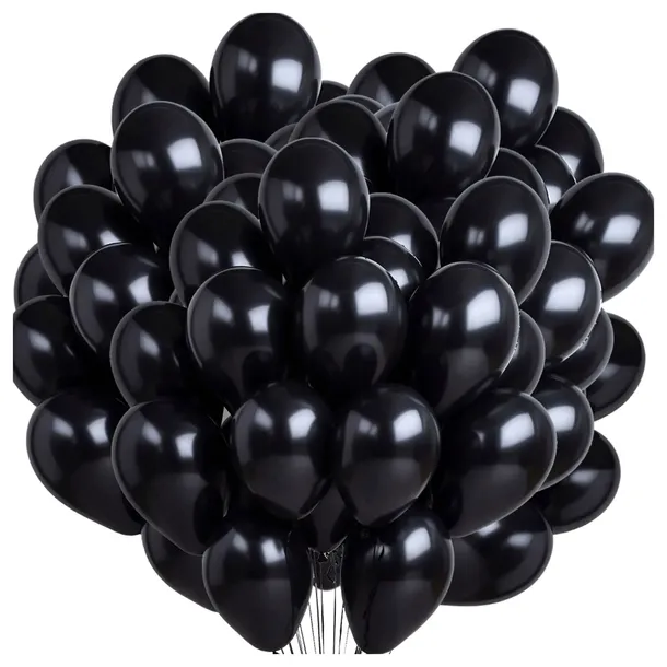 BALONY CZARNE 100szt Girlanda Balonowa urodziny dekoracje Halloween Balon