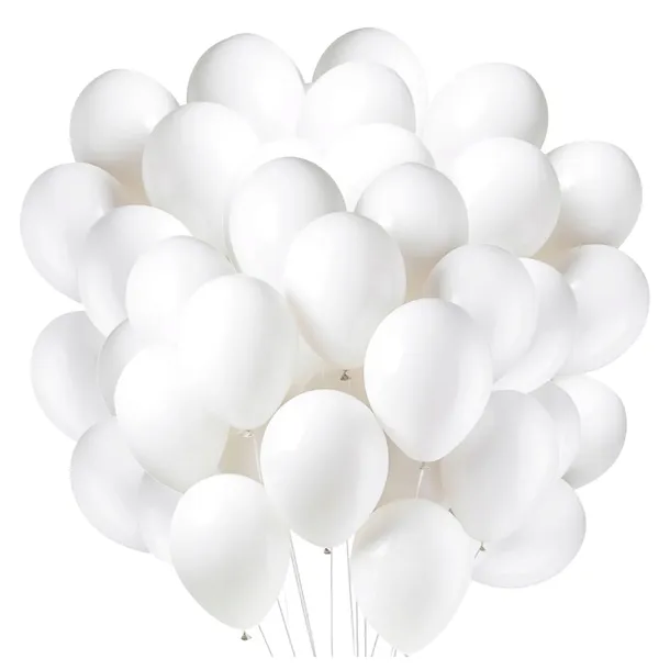 BALONY BIAŁE Pastel na Chrzest Urodziny 100szt Girlanda Balonowa Duże