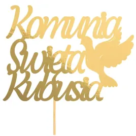 topper-na-tort-dekoracja-z-imieniem-napis-komunia-swieta-zloty-golabek