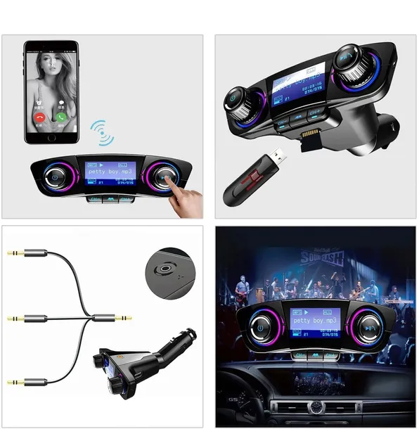 transmiter-fm-bluetooth-5-0-usb-multimedialny-8w1-model-la18-kod-producenta-la18-adapter-do-samochodu-ladowarka