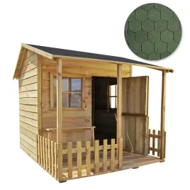 drewniany-domek-dla-dzieci-malwinka-do-ogrodu-zielony-gont-zestaw