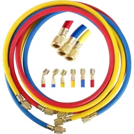 Zdjęcie produktu WĄŻ SERWISOWY PRZEWÓD DO NAPEŁNIANIA KLIMATYZACJI R134A ZESTAW 3szt.