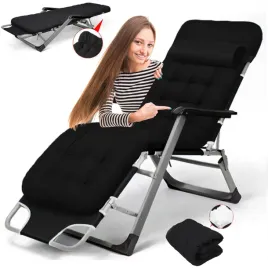 ogrodowy-lezak-plazowy-poduszka-rozkladany-wygodny-czarny-idealgarden