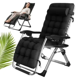 lezak-ogrodowy-tdc01-bk-plazowy-poduszka-rozkladany-czarny-idealgarden