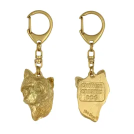 grzywacz-chinski-pozlocony-brelok-do-kluczy-z-psem-w-pudelku-prezentowym
