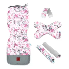 wkladka-do-wozka-spacerowki-dla-dziewczynki-zestaw-velvet-rozowe-kolibry