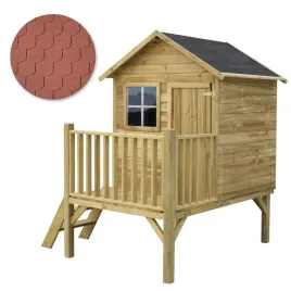 drewniany-domek-ogrodowy-dla-dzieci-tomek-czerwony-gont-zestaw