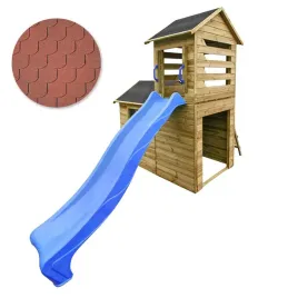 drewniany-domek-ogrodowy-dla-dzieci-robert-slizg-czerwony-gont-zestaw