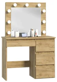 toaletka-kosmetyczna-z-duzym-lustrem-9-zarowek-led-dab-craft-pojemna-94-cm