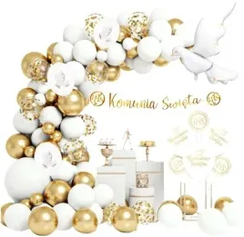 girlanda-balonowa-komunia-zestaw-dekoracji-balonow-balony-na-komunie-golab