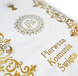 organza-komunijna-komunia-dekoracja-stolu-na-stol-bieznik-na-komunie-zloty