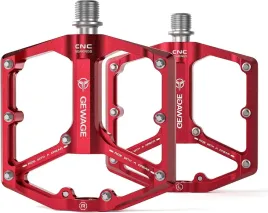 pedaly-rowerowe-platformowe-aluminiowe-3-lozyska-maszynowe-gewage-czerwone