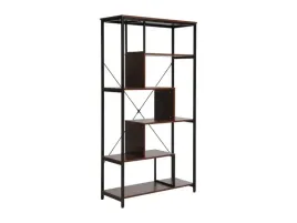 regal-na-ksiazki-ozdoby-nowoczesny-loftowy-net-b-132cm-ciemny-orzech-czarny