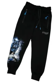 spodnie-bawelniane-dla-chlopca-dresowe-czarne-wilk-r-164