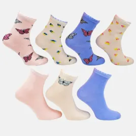 skarpetki-dziewczece-dlugie-bawelniane-motylki-kwiatki-gladkie-7-par-27-30
